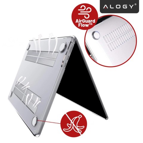 Etui Ochronne do Apple MacBook Air 13 13.6" M2 (2022) / M3 (2024) / M4 (2025), Smukłe i Przezroczyste, Alogy HardCase™ - Transpa