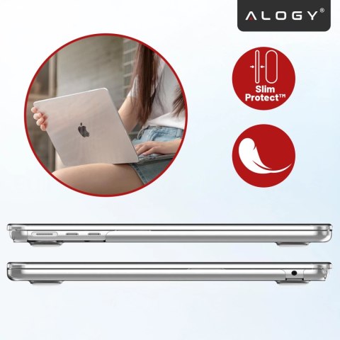 Etui Ochronne do Apple MacBook Air 13 13.6" M2 (2022) / M3 (2024) / M4 (2025), Smukłe i Przezroczyste, Alogy HardCase™ - Transpa