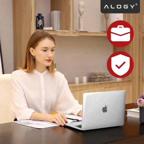 Etui Ochronne do Apple MacBook Air 13 13.6" M2 (2022) / M3 (2024) / M4 (2025), Smukłe i Przezroczyste, Alogy HardCase™ - Transpa