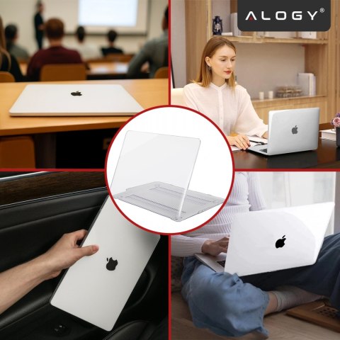 Etui Ochronne do Apple MacBook Air 13 13.6" M2 (2022) / M3 (2024) / M4 (2025), Smukłe i Przezroczyste, Alogy HardCase™ - Transpa