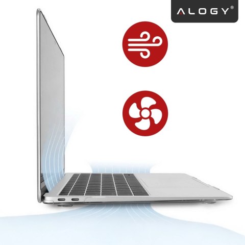 Etui Ochronne do Apple MacBook Air 13 13.6" M2 (2022) / M3 (2024) / M4 (2025), Smukłe i Przezroczyste, Alogy HardCase™ - Transpa