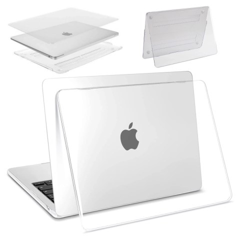 Etui Ochronne do Apple MacBook Air 13 13.6" M2 (2022) / M3 (2024) / M4 (2025), Smukłe i Przezroczyste, Alogy HardCase™ - Transpa