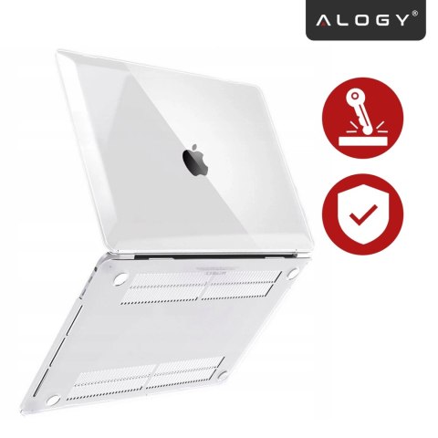 Etui Ochronne do Apple MacBook Air 13 13.6" M2 (2022) / M3 (2024) / M4 (2025), Smukłe i Przezroczyste, Alogy HardCase™ - Transpa