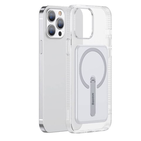 Etui do iPhone 13 Pro Max do MagSafe Baseus Crystal Magnetic z podstawką Przezroczyste