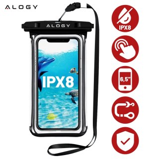 Etui wodoodporne Uniwersalne Alogy HydroShield™ IPX8 wodoszczelne uniwersalne do 6.5 Wodoodporna ochrona na plażę basen kajak Cz