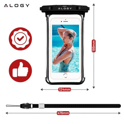 Etui wodoodporne Uniwersalne Alogy HydroShield™ IPX8 wodoszczelne uniwersalne do 6.5 Wodoodporna ochrona na plażę basen kajak Cz