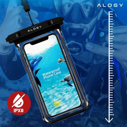 Etui wodoodporne Uniwersalne Alogy HydroShield™ IPX8 wodoszczelne uniwersalne do 6.5 Wodoodporna ochrona na plażę basen kajak Cz