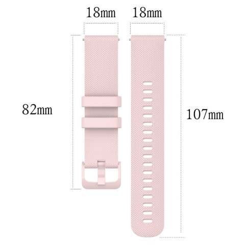 Pasek uniwersalny Alogy Strap z klamrą na smartwatch zegarek 18mm różowy