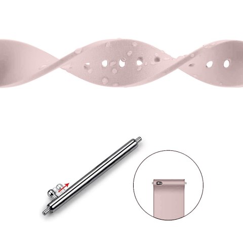 Pasek uniwersalny Alogy Strap z klamrą na smartwatch zegarek 18mm różowy