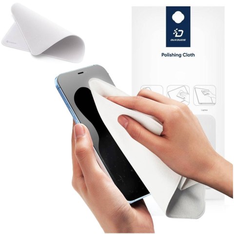 Ściereczka polerująca z mikrofibry Dux Ducis do ekranów monitora 160x160mm Szara