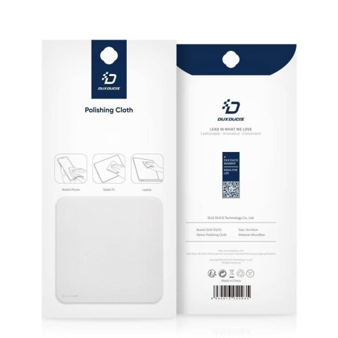Ściereczka polerująca z mikrofibry Dux Ducis do ekranów monitora 160x160mm Szara