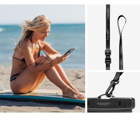 Uniwersalne etui wodoodporne na telefon 6.9 Spigen A601 IPX8 Black