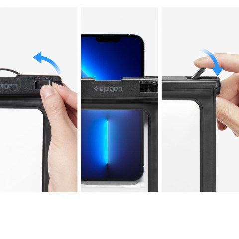 Uniwersalne etui wodoodporne na telefon 6.9 Spigen A601 IPX8 Black