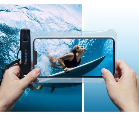Uniwersalne etui wodoodporne na telefon 6.9 Spigen A601 IPX8 Crystal Clear