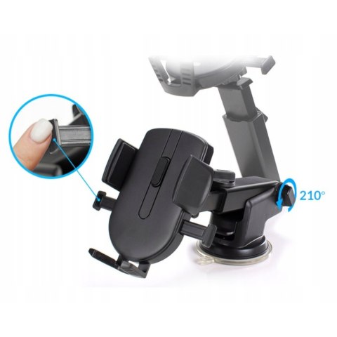 Uniwersalny Uchwyt samochodowy Joyroom JR-OK3 teleskopowy do telefonu na deskę szybę Black