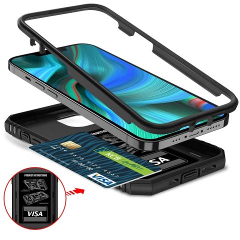 Etui Pancerne do Apple iPhone 13 Pro z osłoną aparatu Alogy Camshield Stand Ring Duty Black