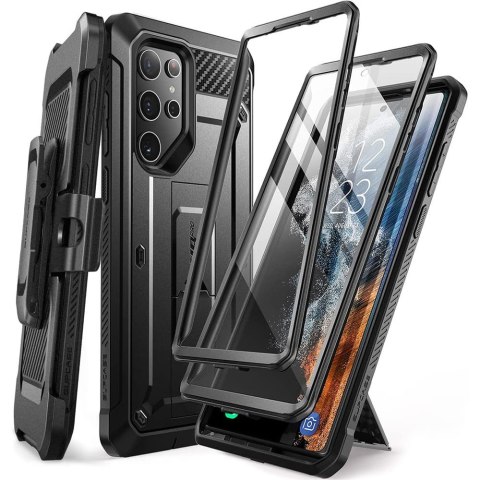 Etui pancerne Supcase Unicorn Beetle Pro 2-SET do Samsung Galaxy S22 Ultra Black