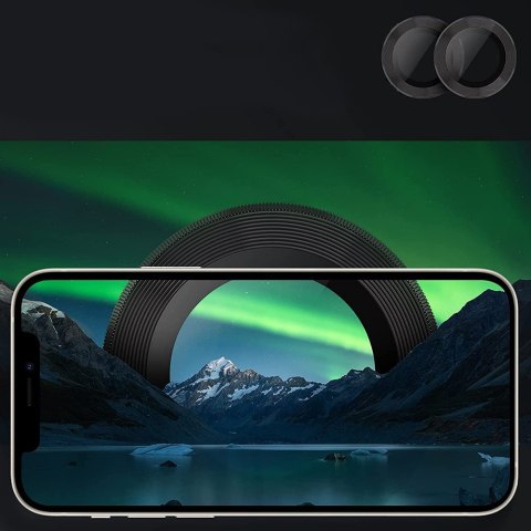Nakładki ochronne Alogy Metal Lens szkło na obiektyw do Apple iPhone 13/ 13 Mini Black