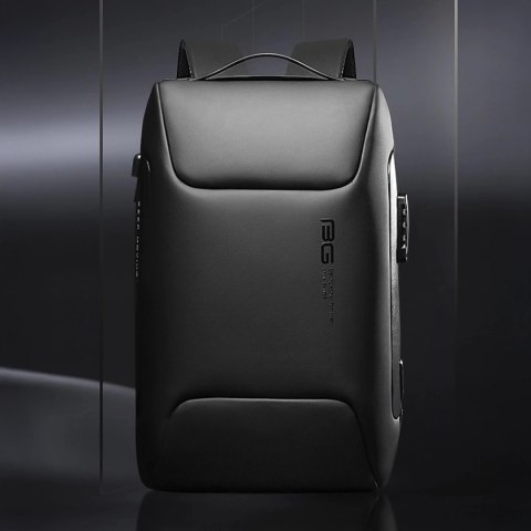 Plecak biznesowy antykradzieżowy Bange wodoodporny na laptopa do 15.6" wielofunkcyjny Czarny