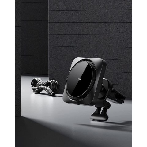 Uchwyt samochodowy ESR Halolock Cryoboost do MagSafe magnetyczny do kratki Frosted Onyx