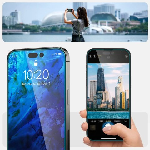 2x Szkło Hartowane Spigen Glas.TR "EZ FIT" do Apple iPhone 14 Pro Clear