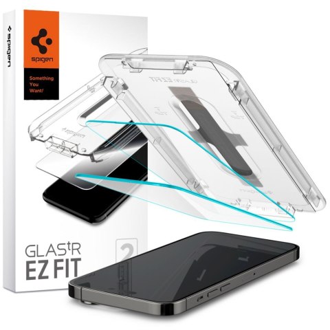 2x Szkło Hartowane Spigen Glas.TR "EZ FIT" do Apple iPhone 14 Pro Max Clear