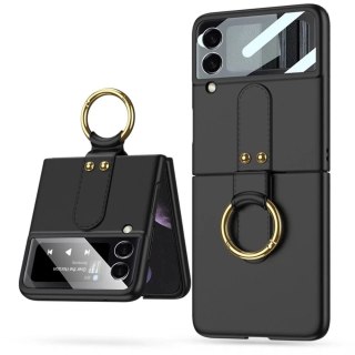 Etui obudowa z pierścieniem Ring z ochroną wyświetlacza do Samsung Galaxy Z Flip 4 Black