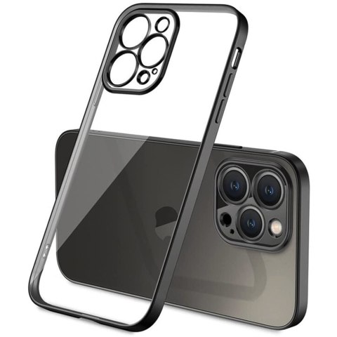 Etui Alogy TPU Luxury Case z osłonką na aparat do Apple iPhone 12 Pro czarno-przezroczyste