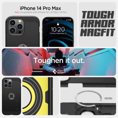 Etui Spigen Tough Armor Mag MagSafe do Apple iPhone 14 Pro Max Black
