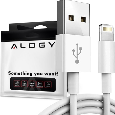Kabel 1m Alogy Fast Charge USB do Lightning przewód do ładowania iPhone 20W biały