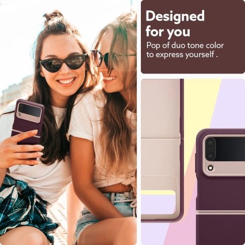 Etui Caseology Nano Pop do Samsung Galaxy Z Flip 4 Burgundy Bean