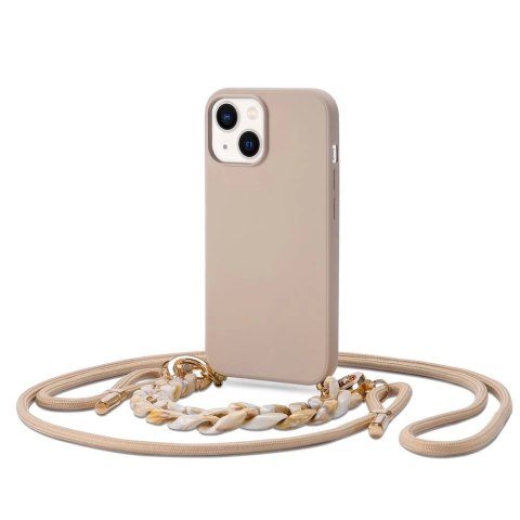 Etui case Icon Chain do Apple iPhone 14 Beige