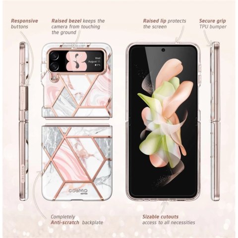 Etui obudowa Supcase Cosmo do Samsung Galaxy Z Flip 4 Marble