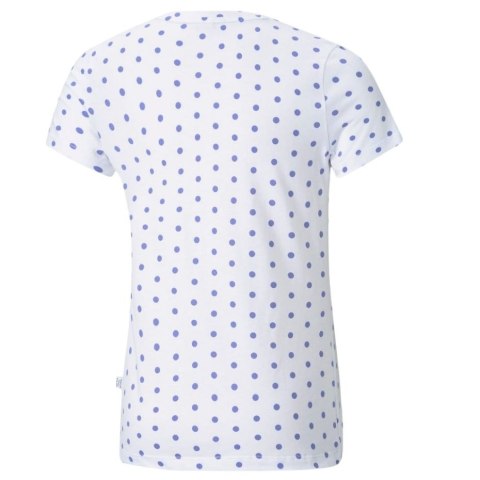 Koszulka dla dzieci Puma ESS+ Dotted Tee biała w kropki 587042 02 Koszulka dla dzieci Puma ESS+ Dotted Tee biała w kropki 587042 02