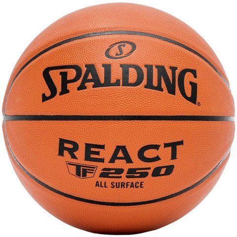Piłka koszykowa Spalding React TF-250 rozm. 7 brązowa 76801Z Piłka koszykowa Spalding React TF-250 rozm. 7 brązowa 76801Z