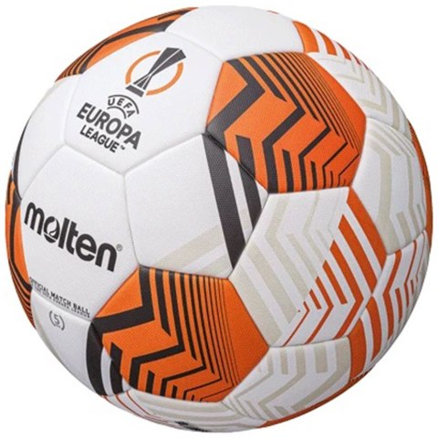 Piłka nożna Molten Official UEFA Europa League Acentec biało-pomarańczowa F5U5000-12 Piłka nożna Molten Official UEFA Europa League Acentec biało-pomarańczowa F5U5000-12