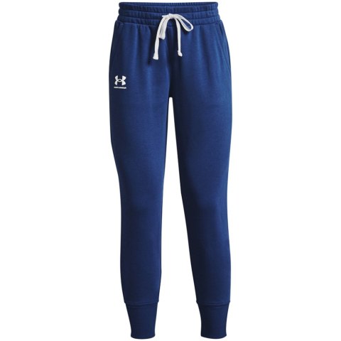 Spodnie damskie Under Armour Rival Fleece Joggers niebieskie 1356416 404 Spodnie damskie Under Armour Rival Fleece Joggers niebieskie 1356416 404