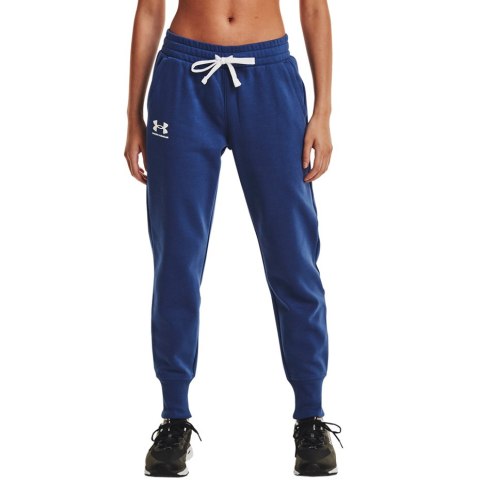 Spodnie damskie Under Armour Rival Fleece Joggers niebieskie 1356416 404 Spodnie damskie Under Armour Rival Fleece Joggers niebieskie 1356416 404