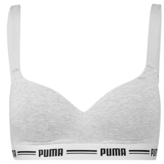 Stanik damski sportowy Puma Padded Top 1P Hang szary 907863 03