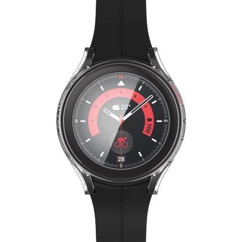 Etui Spigen Thin Fit ze szkłem hartowanym do Samsung Galaxy Watch 5 Pro (45mm) Crystal Clear