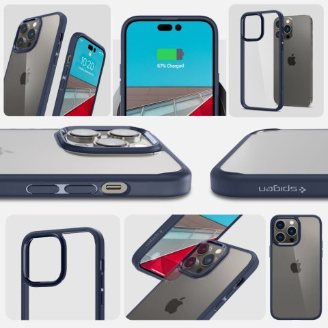 Etui obudowa case Spigen Ultra Hybrid do Apple iPhone 14 Pro Navy Blue