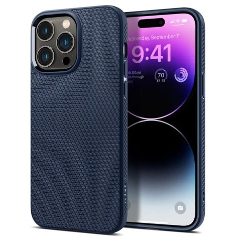 Etui obudowa plecki Spigen Liquid Air do Apple iPhone 14 Pro Navy Blue