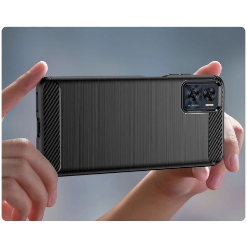 Etui TPUCarbon do Motorola Moto E22 / E22i Black