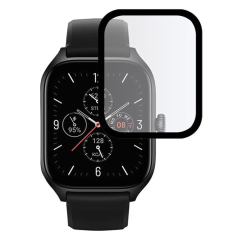 Szkło hybrydowe do Xiaomi Amazfit GTS 4 osłona Hofi Hybrid Pro+ czarno-przezroczyste