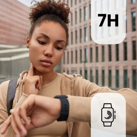 Szkło hybrydowe do Xiaomi Amazfit GTS 4 osłona Hofi Hybrid Pro+ czarno-przezroczyste