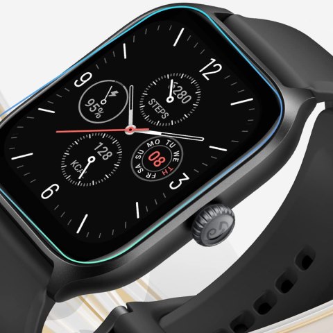 Szkło hybrydowe do Xiaomi Amazfit GTS 4 osłona Hofi Hybrid Pro+ czarno-przezroczyste