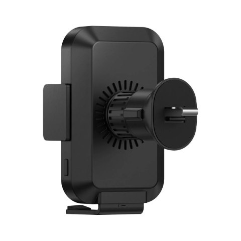 Baseus Halo uchwyt samochodowy do telefonu z ładowarką indukcyjną 15W na kartkę czarny (SUDD000001)