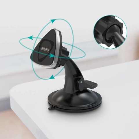 Choetech magnetyczny uchwyt samochodowy do telefonu na szybę i kokpit czarny (H010 black)