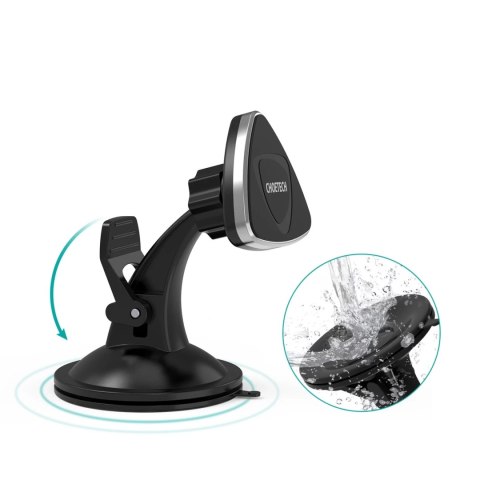 Choetech magnetyczny uchwyt samochodowy do telefonu na szybę i kokpit czarny (H010 black)