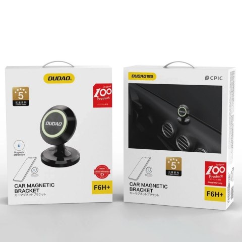 Dudao F6H+ uchwyt samochodowy magnetyczny czarny (F6H+)